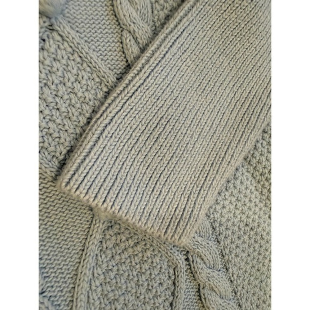J.Crew Womens Ice Blue Cable Knit Oversize Sweater Size S Spring Easter - Picture 5 of 12